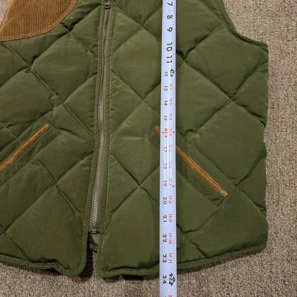 VTG 80's Eddie Bauer Goose Down Vest Size Mens Medium Quilted Corduroy Trim - Picture 6 of 7